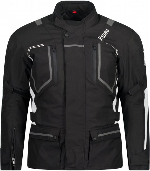 JP1880 Sporty Touring Motorcycle Jacket Black - Odzież motocyklowa w rozmiarach plus size - Odzież motocyklowa w dużych rozmiarach dla mężczyzn