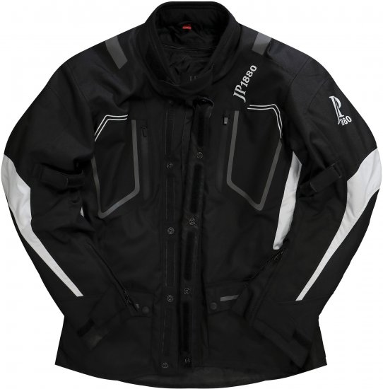 JP1880 Sporty Touring Motorcycle Jacket Black - Odzież motocyklowa w rozmiarach plus size - Odzież motocyklowa w dużych rozmiarach dla mężczyzn