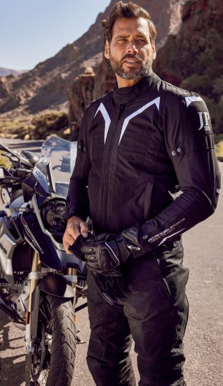 JP1880 3D Mesh Insert Motorcycle Jacket Black - Odzież motocyklowa w rozmiarach plus size - Odzież motocyklowa w dużych rozmiarach dla mężczyzn