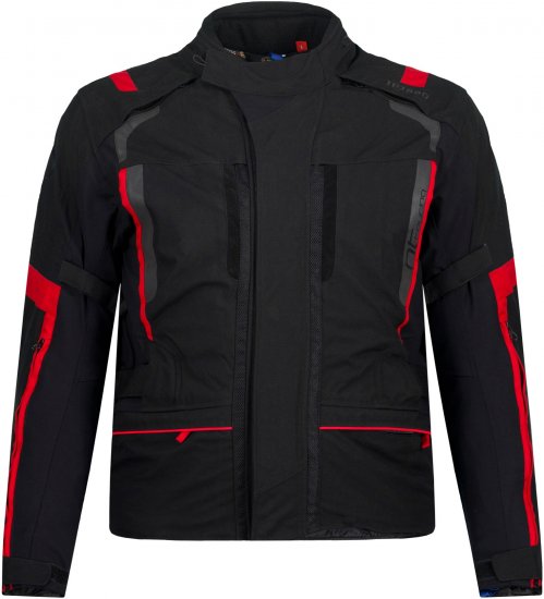 JP1880 Sporty Touring Motorcycle Jacket Black & Red - Odzież motocyklowa w rozmiarach plus size - Odzież motocyklowa w dużych rozmiarach dla mężczyzn