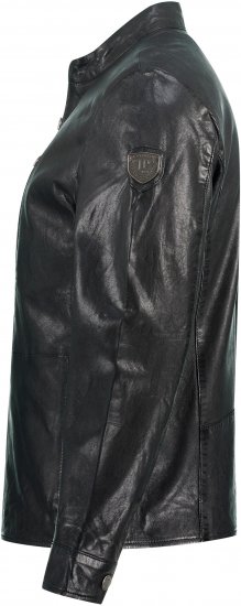 JP1880 Biker Style Leather Jacket Black - Kurtki Męskie Duże Rozmiary - Kurtki Duże rozmiary 2XL-8XL