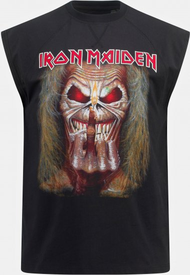JP1880 Iron Maiden Graphic Comfort Fit Band Tank Top Black - Koszulki - T-shirty meskie Duże Rozmiary - 2XL-14XL