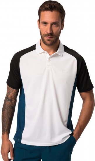 JP1880 FLEXNAMIC® QuickDry Tennis Polo Black-White-Blue - Odzież sportowa - Odzież sportowa 2XL-10XL