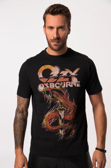 JP1880 Ozzy Osbourne Graphic Band T-Shirt Black - Koszulki - T-shirty meskie Duże Rozmiary - 2XL-14XL