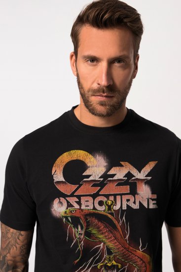 JP1880 Ozzy Osbourne Graphic Band T-Shirt Black - Koszulki - T-shirty meskie Duże Rozmiary - 2XL-14XL