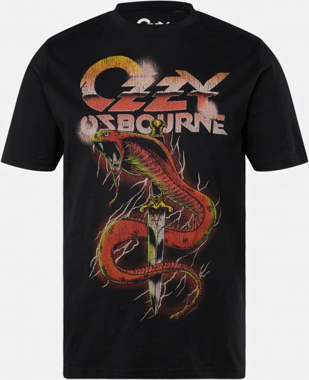 JP1880 Ozzy Osbourne Graphic Band T-Shirt Black - Koszulki - T-shirty meskie Duże Rozmiary - 2XL-14XL