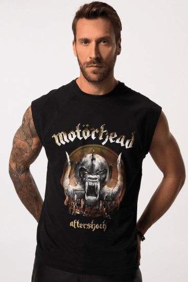JP1880 Ozzy Motörhead Graphic Band T-Shirt Black - Koszulki - T-shirty meskie Duże Rozmiary - 2XL-14XL