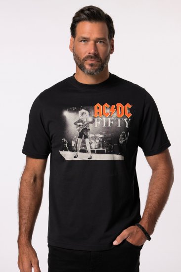 JP1880 AC/DC 50th Anniversary Band Photo T-Shirt Black - Koszulki - T-shirty meskie Duże Rozmiary - 2XL-14XL