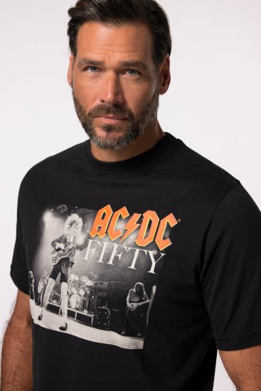 JP1880 AC/DC 50th Anniversary Band Photo T-Shirt Black - Koszulki - T-shirty meskie Duże Rozmiary - 2XL-14XL