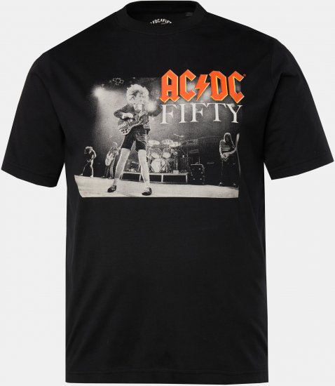 JP1880 AC/DC 50th Anniversary Band Photo T-Shirt Black - Koszulki - T-shirty meskie Duże Rozmiary - 2XL-14XL