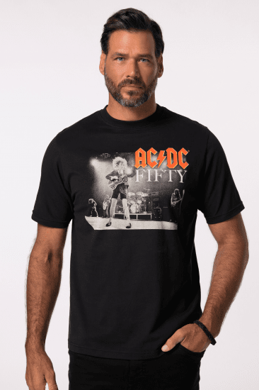 JP1880 AC/DC 50th Anniversary Band Photo T-Shirt Black - Koszulki - T-shirty meskie Duże Rozmiary - 2XL-14XL