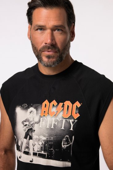 JP1880 AC/DC 50th Anniversary Band Photo Tank Top Black - Koszulki - T-shirty meskie Duże Rozmiary - 2XL-14XL