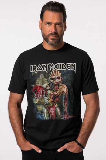 JP1880 Iron Maiden Eddie Attack Band T-Shirt Black - Koszulki - T-shirty meskie Duże Rozmiary - 2XL-14XL