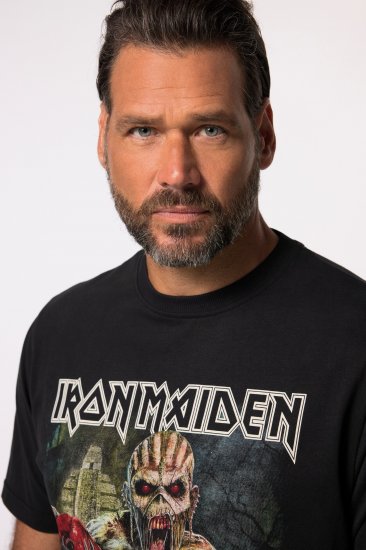 JP1880 Iron Maiden Eddie Attack Band T-Shirt Black - Koszulki - T-shirty meskie Duże Rozmiary - 2XL-14XL