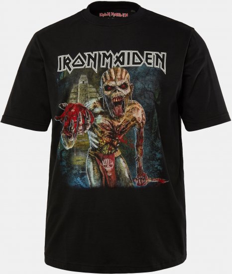 JP1880 Iron Maiden Eddie Attack Band T-Shirt Black - Koszulki - T-shirty meskie Duże Rozmiary - 2XL-14XL