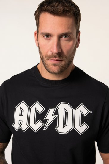 JP1880 AC/DC Classic Logo Band T-Shirt Black - Koszulki - T-shirty meskie Duże Rozmiary - 2XL-14XL