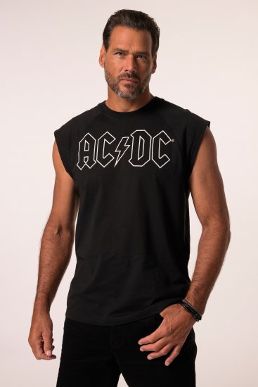 JP1880 AC/DC Classic Logo Band Tank Top Black - Koszulki - T-shirty meskie Duże Rozmiary - 2XL-14XL