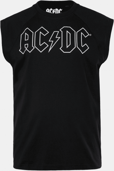 JP1880 AC/DC Classic Logo Band Tank Top Black - Koszulki - T-shirty meskie Duże Rozmiary - 2XL-14XL