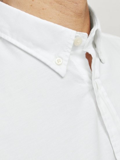 Jack & Jones Brook Oxford Long Sleeve Shirt White - Koszule - Koszule 2XL-10XL