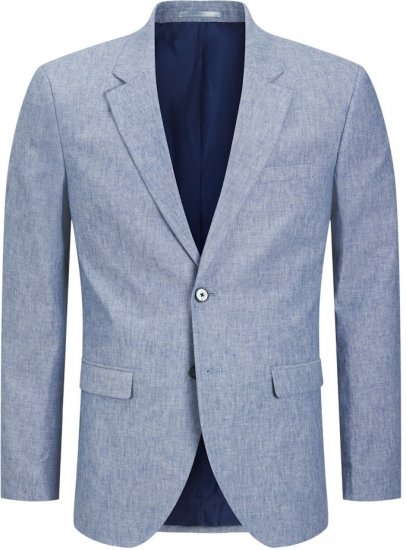 Jack & Jones Riviera Blazer Nautical Blue - Garnitury - Garnitury dużych rozmiarach