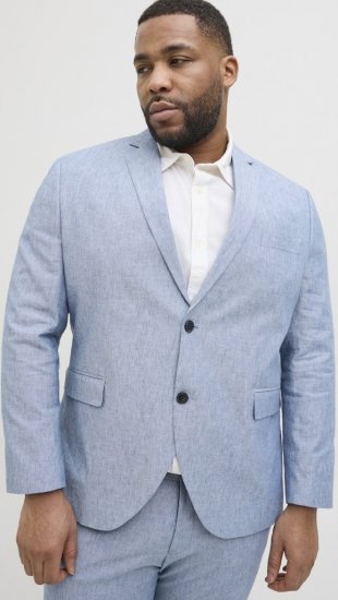 Jack & Jones Riviera Blazer Nautical Blue - Garnitury - Garnitury dużych rozmiarach