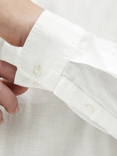 Jack & Jones Breeze Poplin Long Sleeve Shirt White - Koszule - Koszule 2XL-10XL