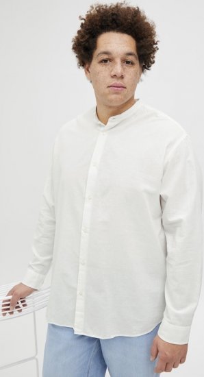 Jack & Jones Breeze Poplin Long Sleeve Shirt White - Koszule - Koszule 2XL-10XL