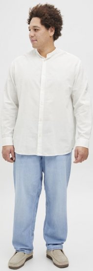 Jack & Jones Breeze Poplin Long Sleeve Shirt White - Koszule - Koszule 2XL-10XL