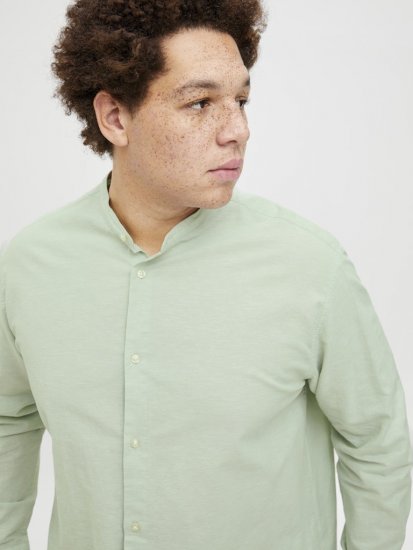 Jack & Jones Breeze Poplin Long Sleeve Shirt Iceberg Green - Koszule - Koszule 2XL-10XL