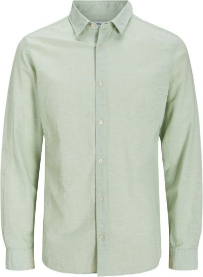 Jack & Jones Breeze Linen Blend Long Sleeve Shirt Iceberg Green - Koszule - Koszule 2XL-10XL