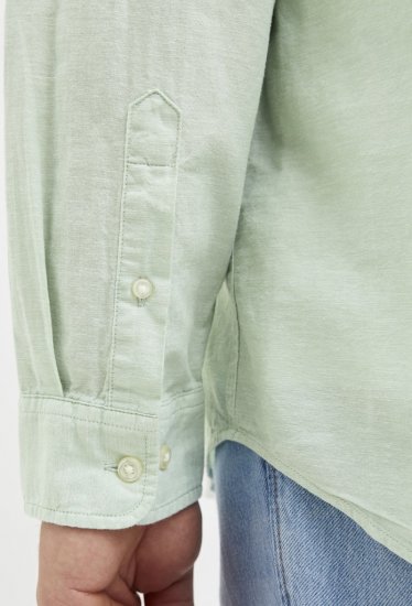 Jack & Jones Breeze Linen Blend Long Sleeve Shirt Iceberg Green - Koszule - Koszule 2XL-10XL