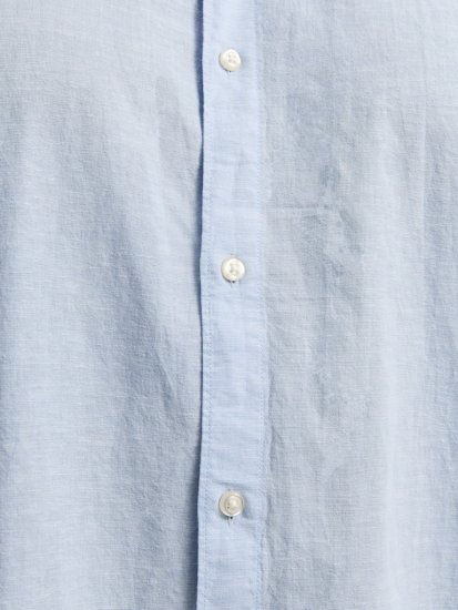 Jack & Jones Breeze Linen Blend Short Sleeve Shirt Chambray Blue - Koszule - Koszule 2XL-10XL