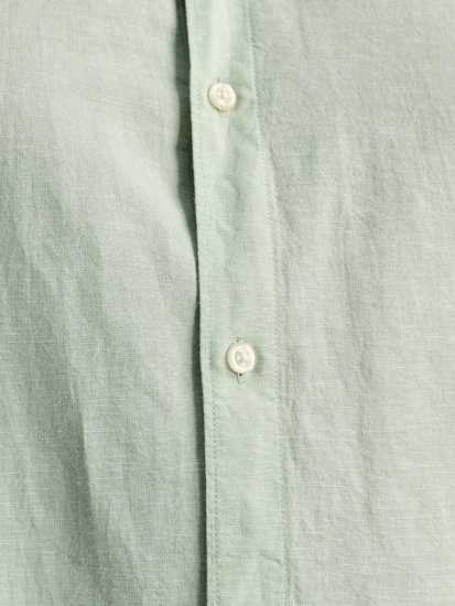 Jack & Jones Breeze Linen Blend Short Sleeve Shirt Iceberg Green - Koszule - Koszule 2XL-10XL