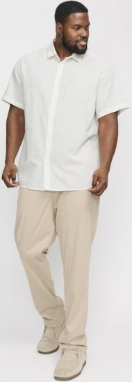 Jack & Jones Breeze Linen Blend Short Sleeve Shirt White - Koszule - Koszule 2XL-10XL