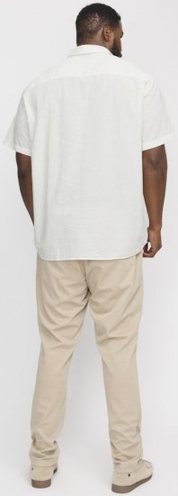 Jack & Jones Breeze Linen Blend Short Sleeve Shirt White - Koszule - Koszule 2XL-10XL