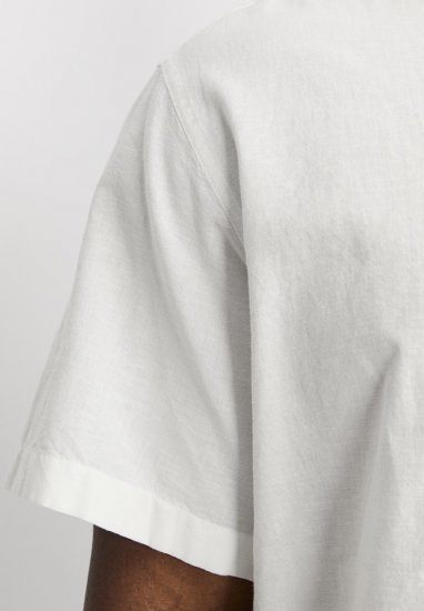 Jack & Jones Breeze Linen Blend Short Sleeve Shirt White - Koszule - Koszule 2XL-10XL
