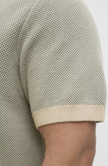 Jack & Jones Ceaston Knit Short Sleeve Sweater Vetiver - Bluzy & bluzy z kapturem - Bluzy & Bluzy z kapturem 2XL-12XL
