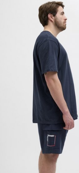 Jack & Jones Hudson Crew Neck T-Shirt Navy - Koszulki - T-shirty meskie Duże Rozmiary - 2XL-14XL