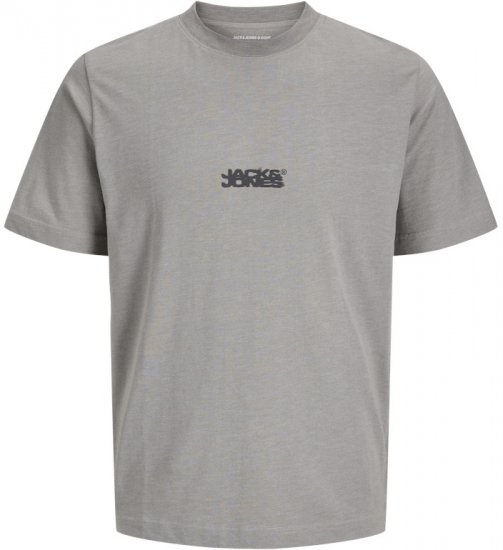 Jack & Jones Sago Branded Crew Neck T-Shirt Grey - Koszulki - T-shirty meskie Duże Rozmiary - 2XL-14XL