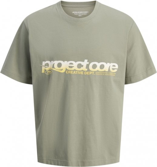 Jack & Jones Project Core Loose Fit Summer T-Shirt Light Grey - Koszulki - T-shirty meskie Duże Rozmiary - 2XL-14XL