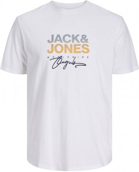 Jack & Jones Canggu Original Crew Neck T-Shirt Bright White - Koszulki - T-shirty meskie Duże Rozmiary - 2XL-14XL