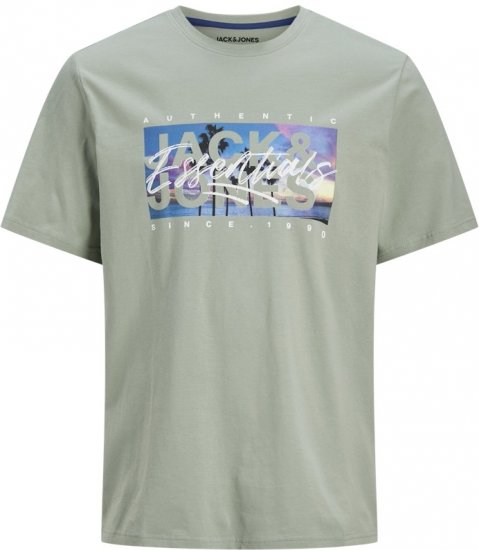 Jack & Jones Colton Photoprint Crew Neck T-Shirt Iceberg Green - Koszulki - T-shirty meskie Duże Rozmiary - 2XL-14XL
