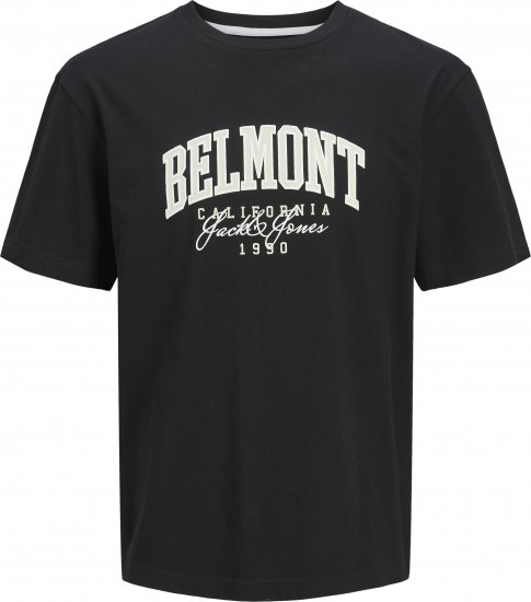 Jack & Jones Detroit Crew Neck T-Shirt Black - Koszulki - T-shirty meskie Duże Rozmiary - 2XL-14XL