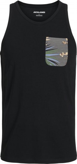 Jack & Jones Hawaii Printed Pocket Tanktop Black - Koszulki - T-shirty meskie Duże Rozmiary - 2XL-14XL