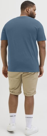 Jack & Jones Hawaii Shape Crew Neck T-Shirt Blue - Koszulki - T-shirty meskie Duże Rozmiary - 2XL-14XL