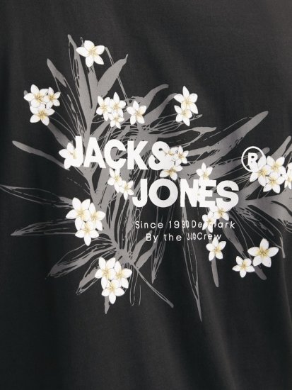 Jack & Jones Hawaii Crew Neck T-Shirt Black - Koszulki - T-shirty meskie Duże Rozmiary - 2XL-14XL