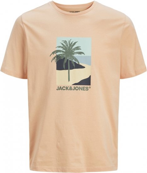 Jack & Jones Barbados Graphic Tee Light Pink - Koszulki - T-shirty meskie Duże Rozmiary - 2XL-14XL