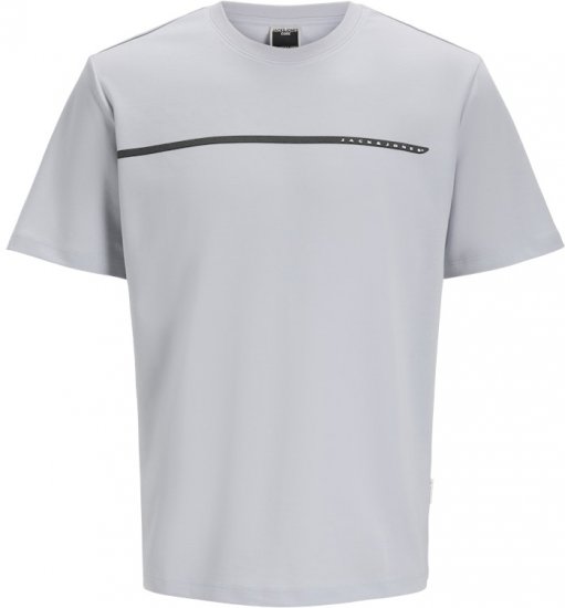 Jack & Jones Fusion Black Line Crew Neck T-Shirt Grey - Koszulki - T-shirty meskie Duże Rozmiary - 2XL-14XL