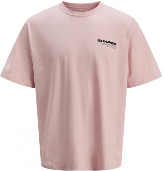 Jack & Jones Fold Crew Neck T-Shirt Tickled Pink - Koszulki - T-shirty meskie Duże Rozmiary - 2XL-14XL