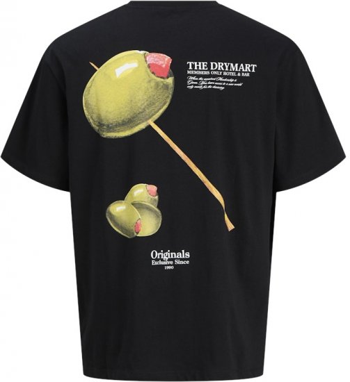 Jack & Jones Marina Crew Neck T-Shirt Black - Koszulki - T-shirty meskie Duże Rozmiary - 2XL-14XL